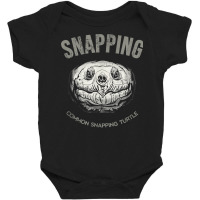 Common Snapping Turtle, Vintage Design For Reptile Lovers T Shirt Baby Bodysuit | Artistshot