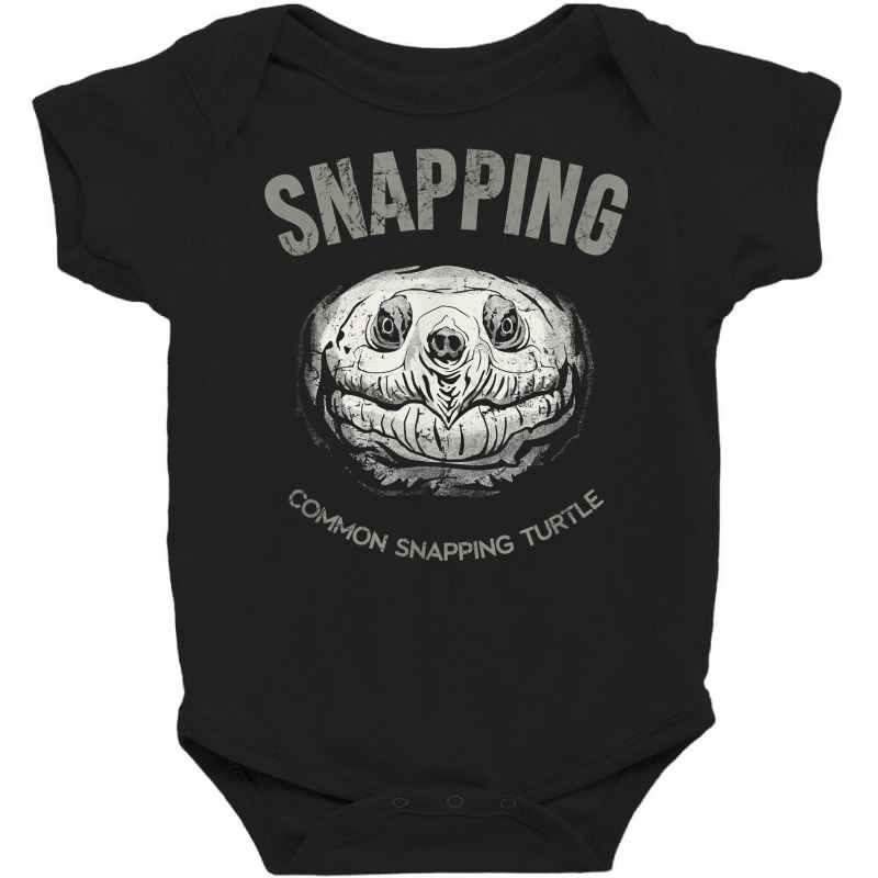 Common Snapping Turtle, Vintage Design For Reptile Lovers T Shirt Baby Bodysuit | Artistshot