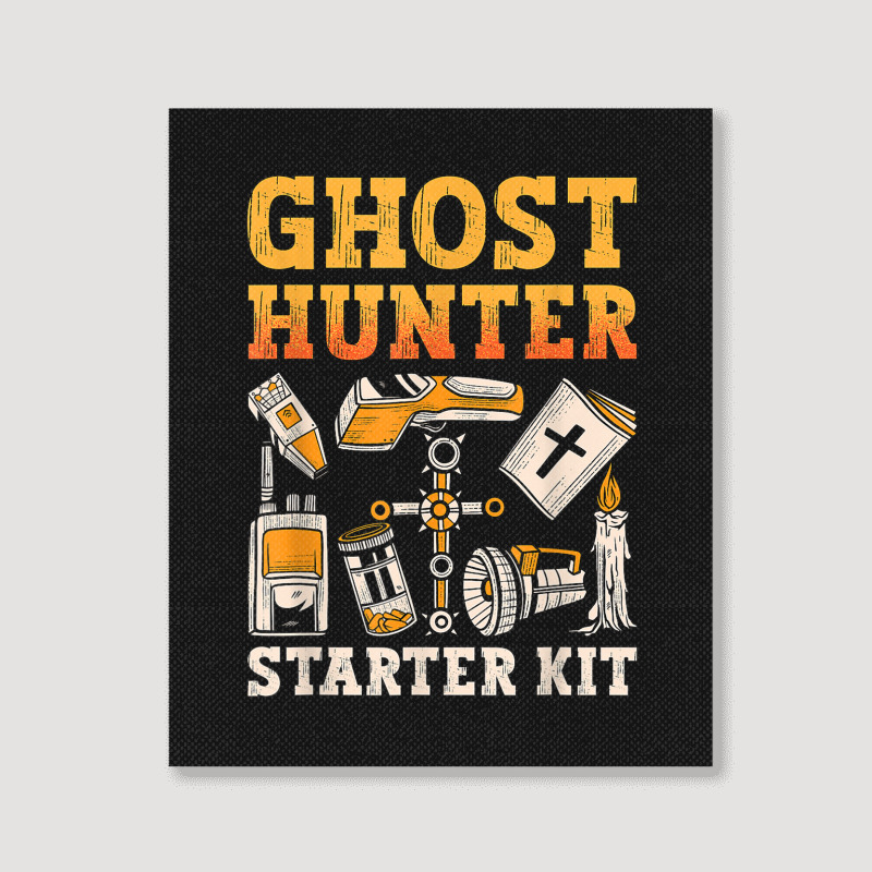 Ghost Hunter Starter Kit Paranormal Hunting Ghost Hunter T Shirt Portrait Canvas Print | Artistshot