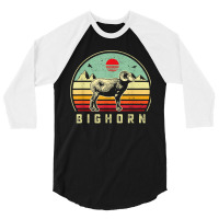 Hunting Bighorn Sheep  Dad Retro Sunset Aesthtic Hunter T Shirt 3/4 Sleeve Shirt | Artistshot