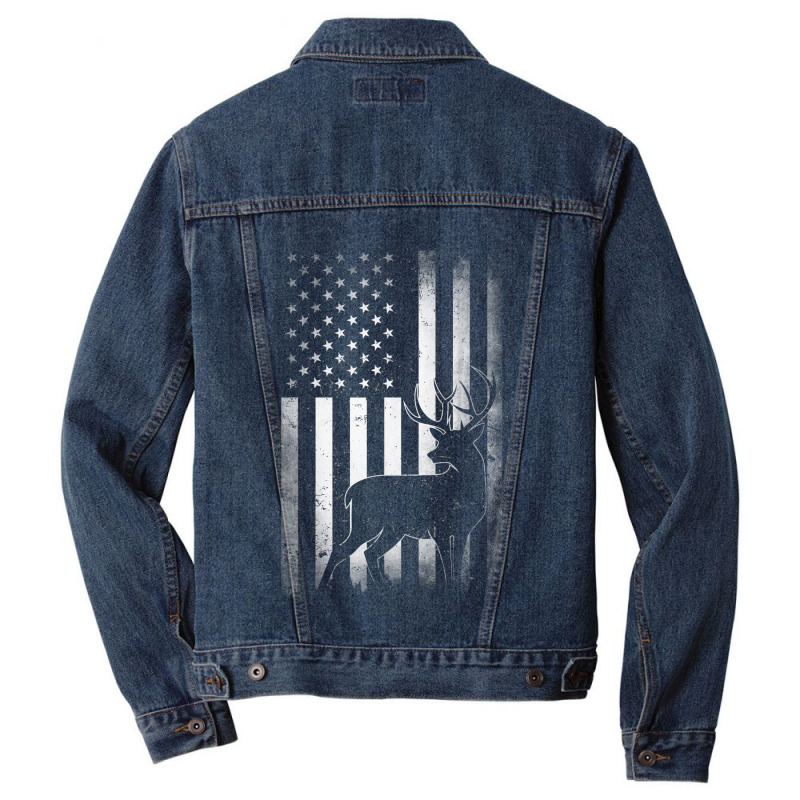 Hunting Hunters Deer Usa Us American Flag Camo Camoflage T Shirt Copy Men Denim Jacket | Artistshot