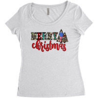 Merry Christmas Women's Triblend Scoop T-shirt | Artistshot