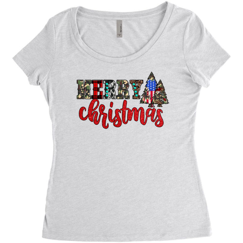 Merry Christmas Women's Triblend Scoop T-shirt | Artistshot