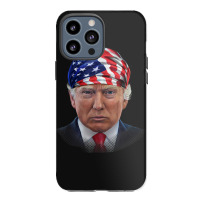 President Donald Trump In Flag Of Usa Head Wrap Iphone 13 Pro Max Case | Artistshot