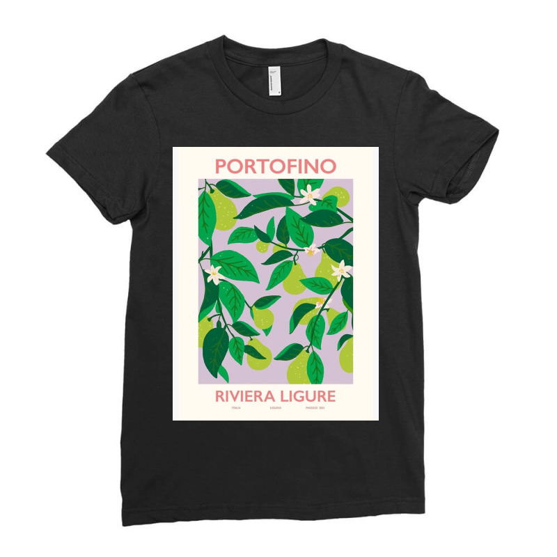 Flower Market Affiche De Portofino Ladies Fitted T-Shirt by Beth D | Artistshot