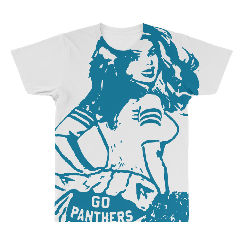 Custom Vintage Carolina Panthers T Shirt Carolina Panthers Shirt  Cheerleader All Over Men's T-shirt By Custom-designs - Artistshot