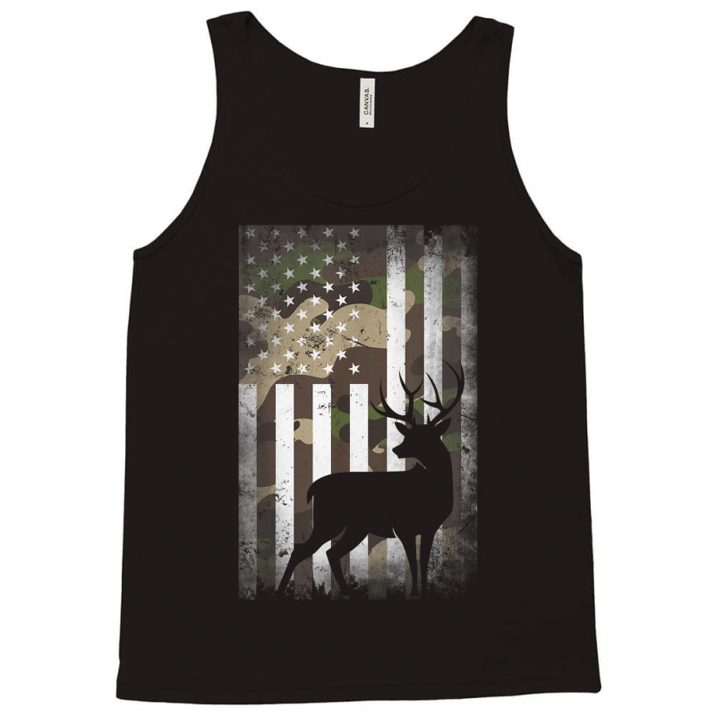 Hunting Hunters Deer Usa Us American Flag Camo Camoflage T Shirt Tank Top | Artistshot