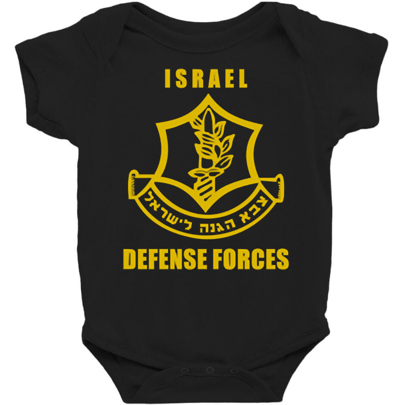 Idf Israeli Army Defense Force Jewish State Pocket Hoodie Baby Bodysuit by cheesebroughbrensen | Artistshot