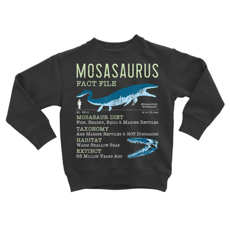 Mosasaurus T Shirt  Mosasaur Facts Jurassic Dinosaur Tshirt T Shirt Toddler Sweatshirt | Artistshot