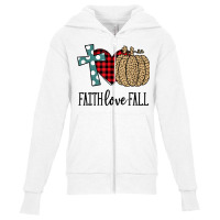 Faith Love Fall Pumpkin Heart Outfit For Fall Season T Shirt Youth Zipper Hoodie | Artistshot