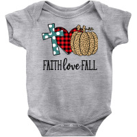 Faith Love Fall Pumpkin Heart Outfit For Fall Season T Shirt Baby Bodysuit | Artistshot