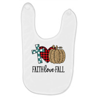 Faith Love Fall Pumpkin Heart Outfit For Fall Season T Shirt Baby Bibs | Artistshot