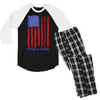 Mass Formation Psychosis Find A Cure Us Flag Patriotic Long Sleeve T S Men's 3/4 Sleeve Pajama Set | Artistshot