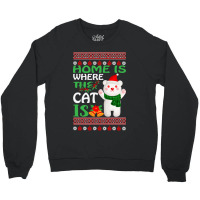 Home Is Where The Cat Christmas Party Crewneck Sweatshirt | Artistshot