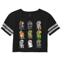 Gamer Halloween Skeleton Vampire Gaming Mummy Boys Kids Teen T Shirt Scorecard Crop Tee | Artistshot