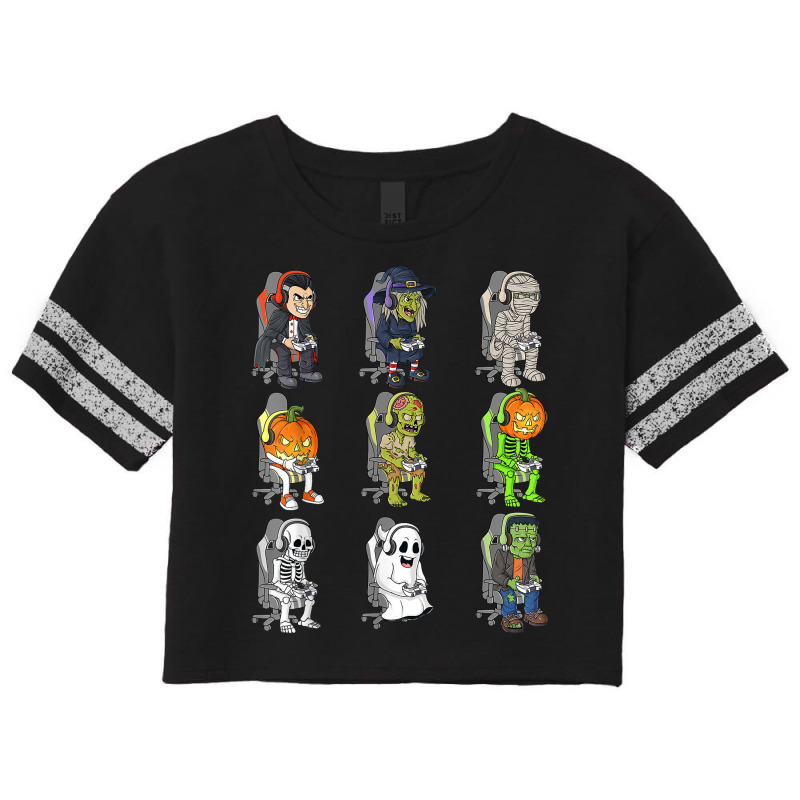 Gamer Halloween Skeleton Vampire Gaming Mummy Boys Kids Teen T Shirt Scorecard Crop Tee by kalerttjay | Artistshot