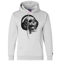 Music Forever Skull With Headphones Ink Graphic Rock Song T Shirt Champion Hoodie | Artistshot