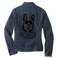 Funny Proud Australian Cattle Dog Coolest Dog Ever Dog T Shirt Ladies Denim Jacket | Artistshot