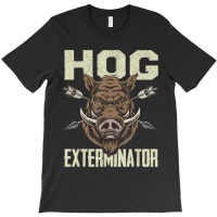 Mens Vintage Wild Pig Hunt Hunting Hog Exterminator Boar Hunter T Shir T-shirt | Artistshot