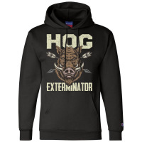 Mens Vintage Wild Pig Hunt Hunting Hog Exterminator Boar Hunter T Shir Champion Hoodie | Artistshot