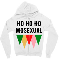 Ho Ho  Christmas Holiday Gay Design Zipper Hoodie | Artistshot