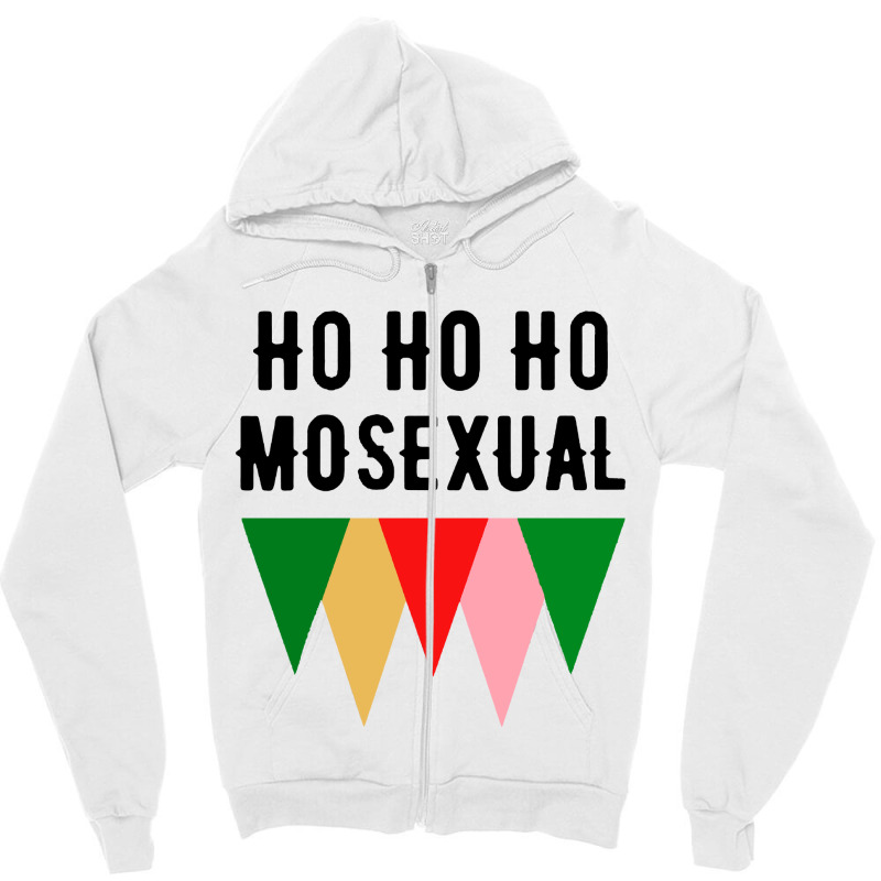 Ho Ho  Christmas Holiday Gay Design Zipper Hoodie | Artistshot