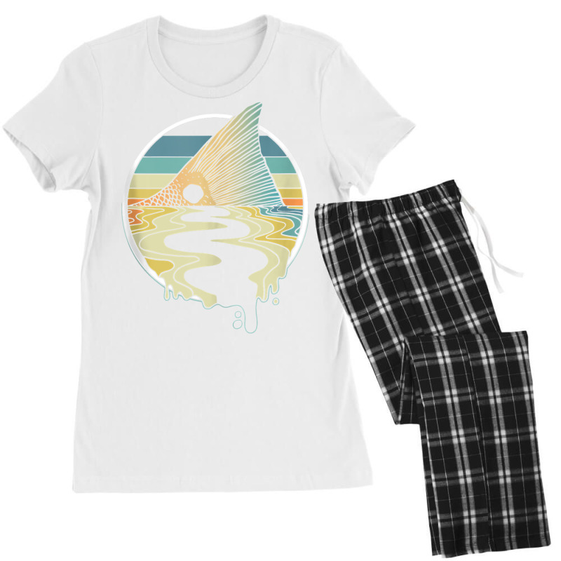 Redfish Tail Love Fishing Tank Top Women's Pajamas Set by rostinoko | Artistshot