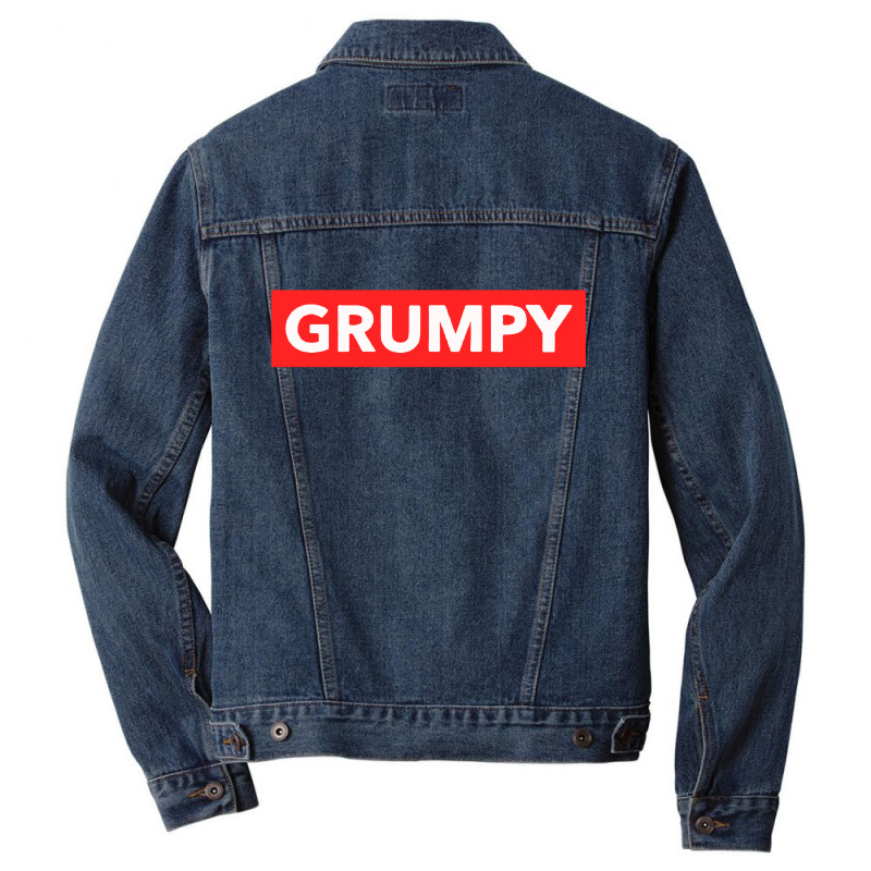 Grumpy Funny Red Cute Christmas Men Denim Jacket | Artistshot