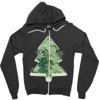 Green Snowflake Decoration Christmas Tree Zipper Hoodie | Artistshot