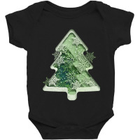 Green Snowflake Decoration Christmas Tree Baby Bodysuit | Artistshot