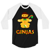 Ginjas Ginger Bread Ninja Christmas Holiday 3/4 Sleeve Shirt | Artistshot