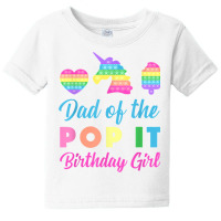 Mens Dad Of The Pop It Birthday Girl Unicorn Heart Ice Cream T Shirt Baby Tee | Artistshot