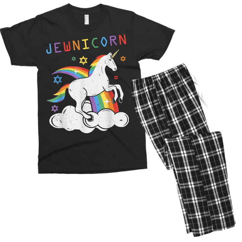 Jewnicorn Shirt Funny Unicorn Rosh Hashanah Hanukkah Gifts T Shirt Men's T-shirt Pajama Set | Artistshot