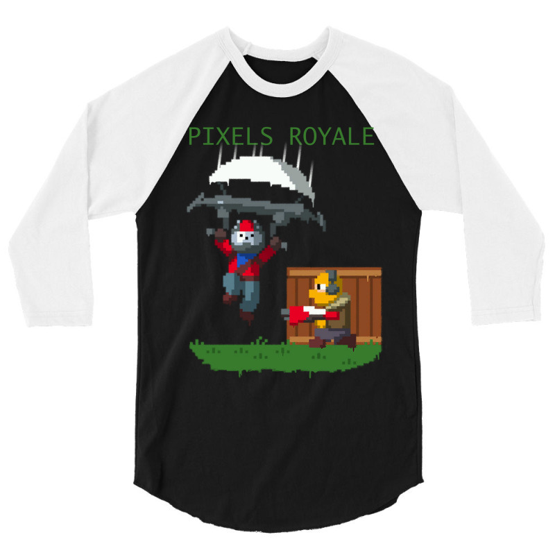 Pixels Royale 3/4 Sleeve Shirt by noriesotre | Artistshot