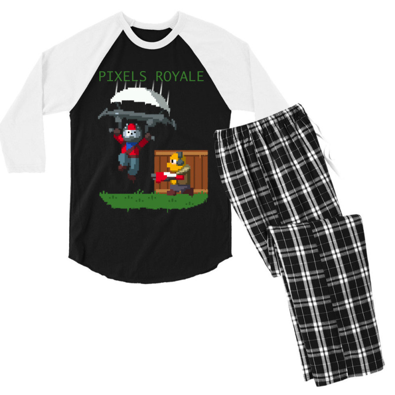 Pixels Royale Men's 3/4 Sleeve Pajama Set by noriesotre | Artistshot