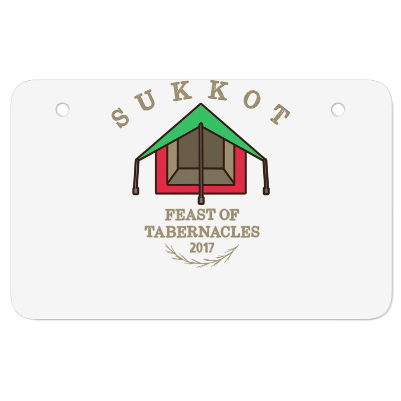 Feast Of Tabernacles Sukkot 2017 Camping Hebrew Messianic T Shirt Atv License Plate | Artistshot