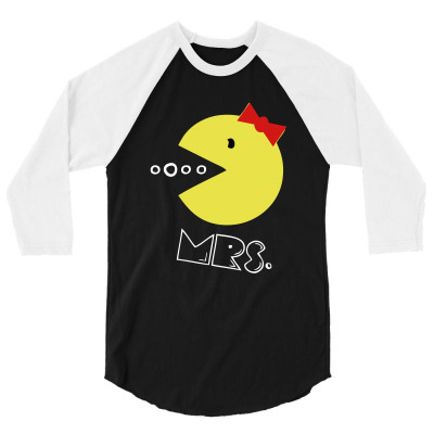 Mrs Pacman 3/4 Sleeve Shirt Designed By Sengul