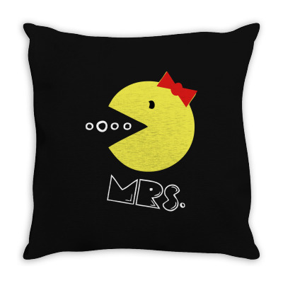 Mrs Pacman Throw Pillow Designed By Sengul