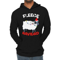 Fleece Navidad   Funny Christmas Sheep Lightweight Hoodie | Artistshot