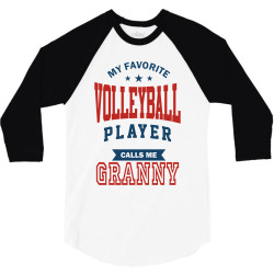 My favorite Volleyball Player calls me GRANNY 3/4 Sleeve Shirt | Artistshot