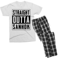 Straight Outta Sanhok Men's T-shirt Pajama Set | Artistshot