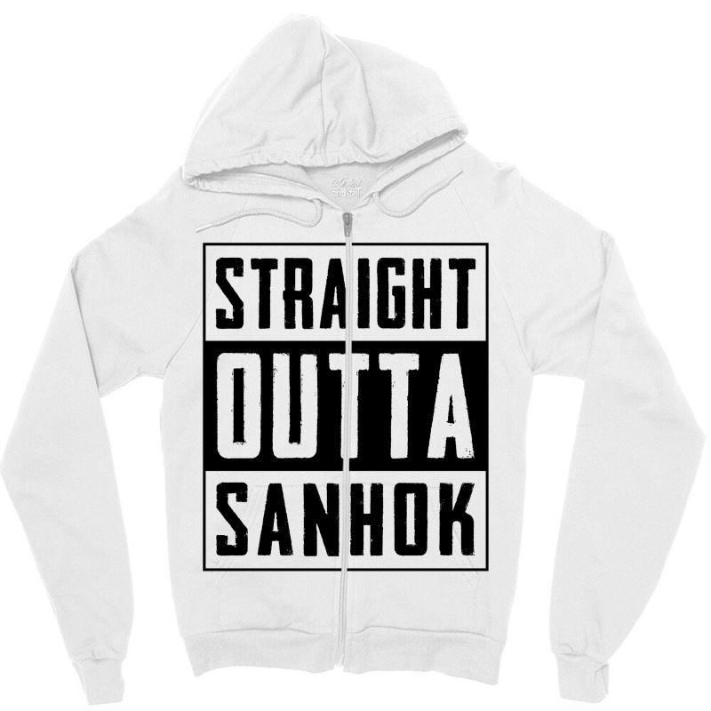 Straight Outta Sanhok Zipper Hoodie | Artistshot