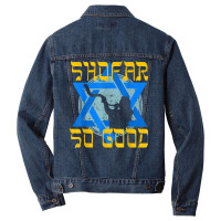 Shofar So Good Shirt Rosh Hashanah Jewish New Year T Shirt Men Denim Jacket | Artistshot