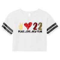 Peace Love New Year 2022 New Years Eve Party Supplies T Shirt Scorecard Crop Tee | Artistshot