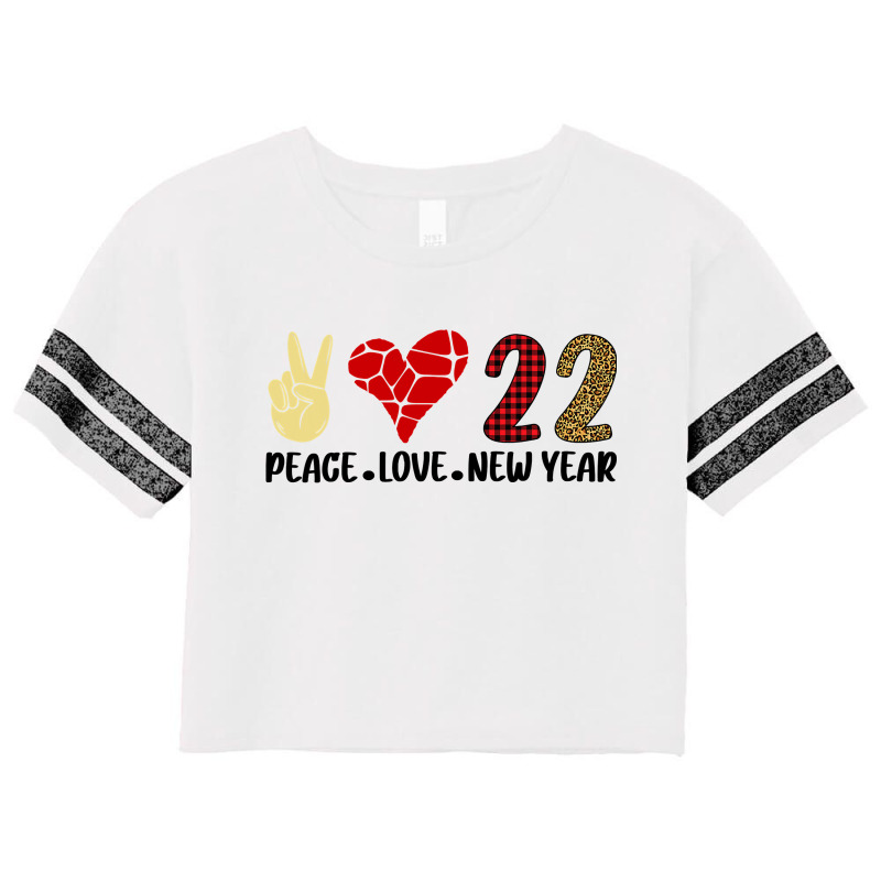 Peace Love New Year 2022 New Years Eve Party Supplies T Shirt Scorecard Crop Tee by Adriana_Torquemada | Artistshot