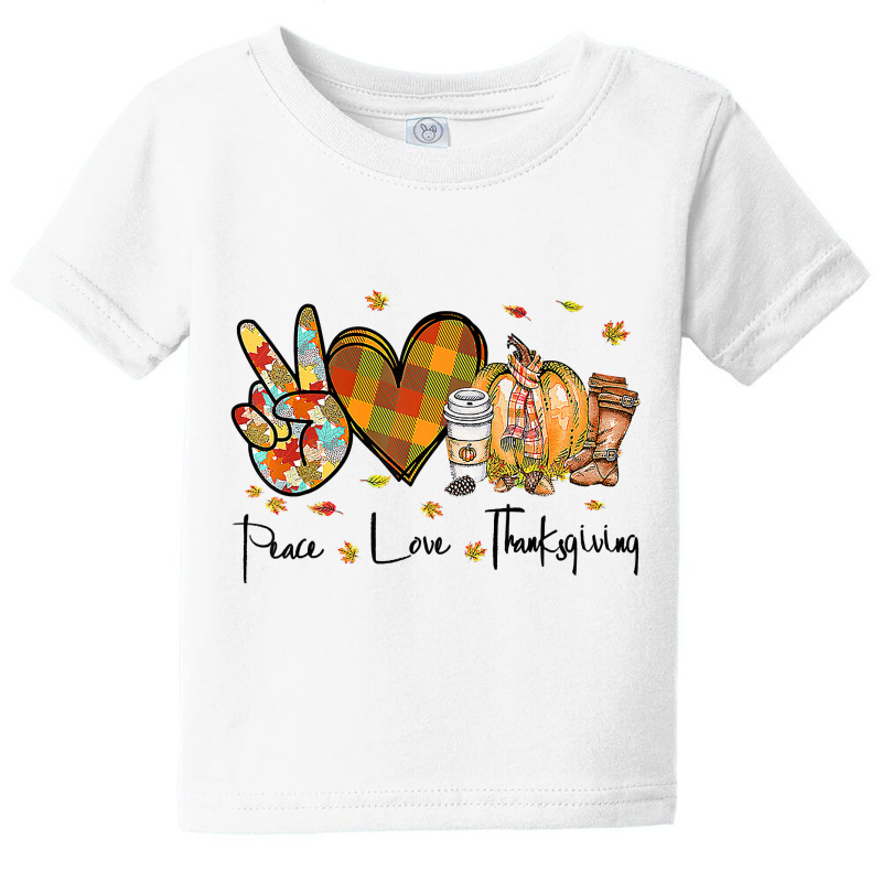 Peace Love Thanksgiving Autumn Season Pumpkin Coffee Lover Premium T S Baby Tee by Adriana_Torquemada | Artistshot