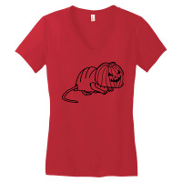 Halloween T  Shirt Cute Rat Wearing Halloween Horror Costume Minimal L Women's V-neck T-shirt | Artistshot