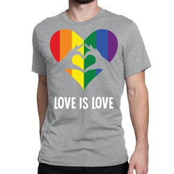 Love Is Love LGBT Rainbow Heart Classic T-shirt | Artistshot