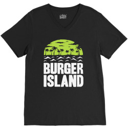 burger island V-Neck Tee | Artistshot