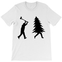 Funny Christmas Tree Is Chased T-shirt | Artistshot